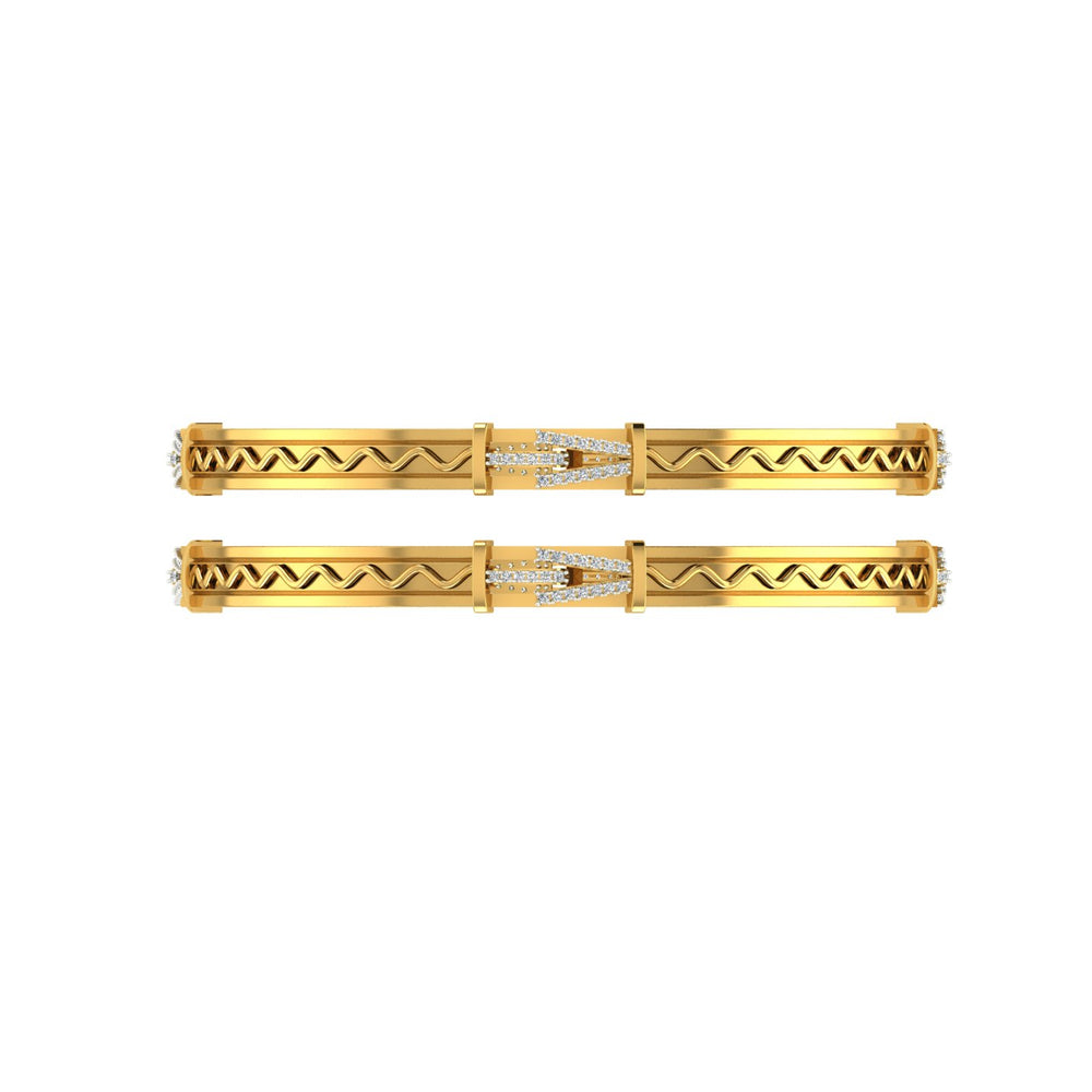 Wave Crest Diamond Bangle