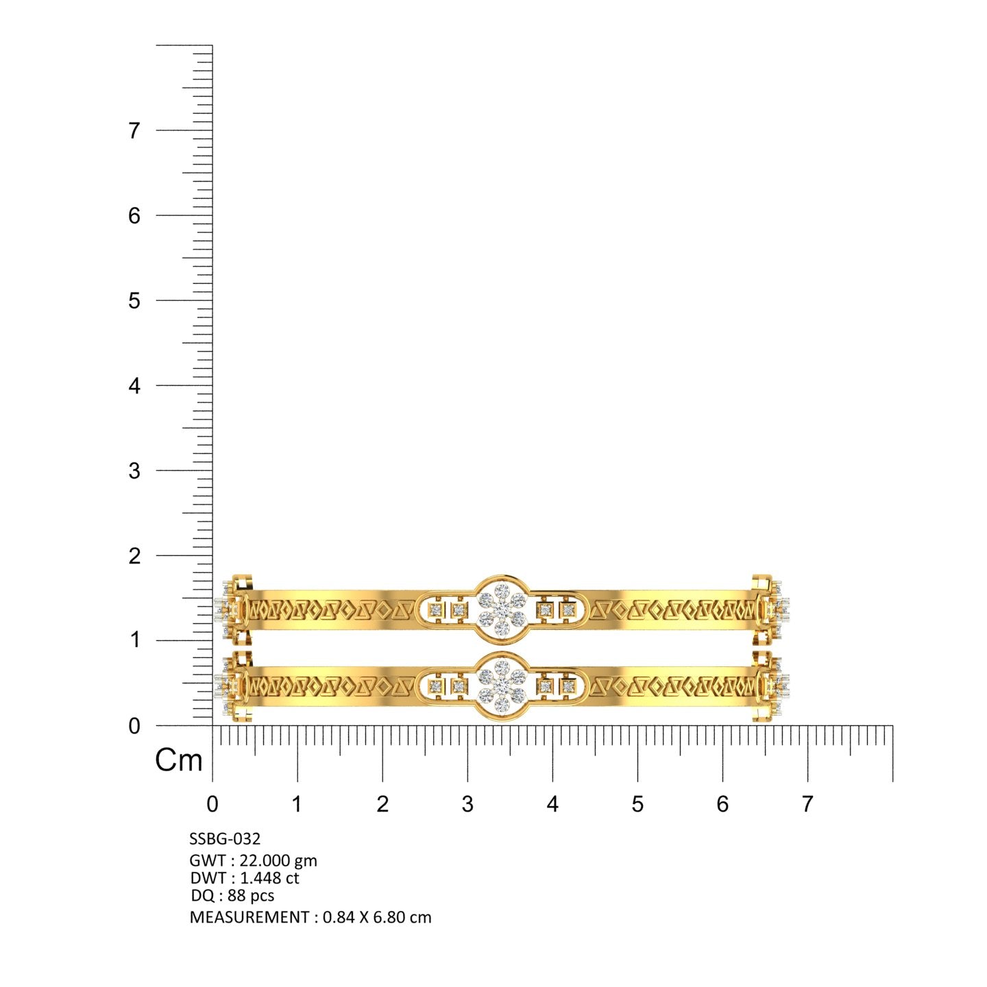 Twin Hearts Diamond Mangalsutra Bracelet
