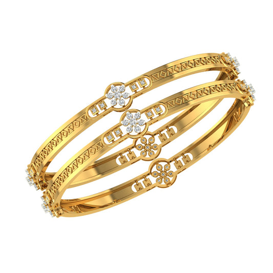 Twin Hearts Diamond Mangalsutra Bracelet