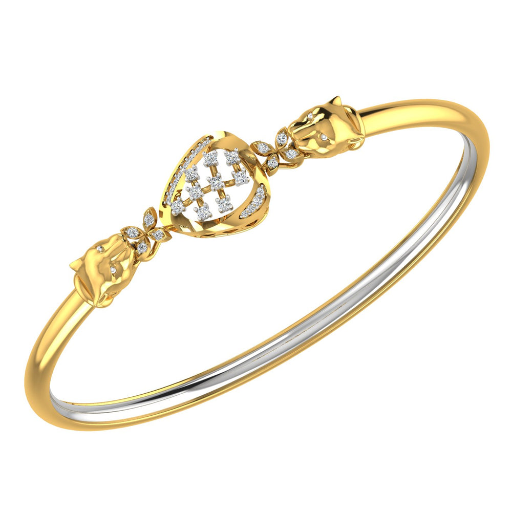Diamond Panther Bangle