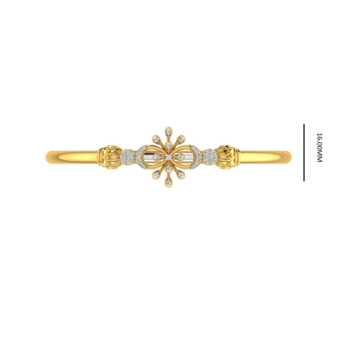 Peacock Bloom Diamond Kada
