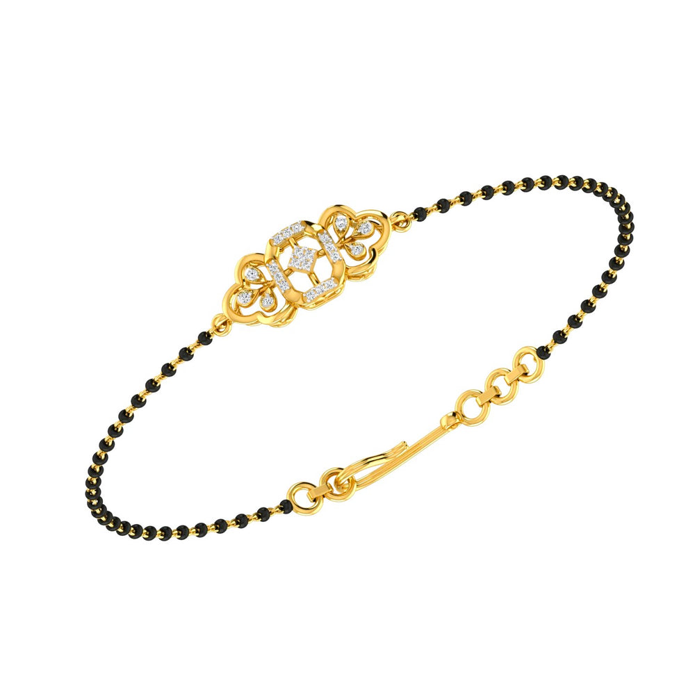 Gold Designer Beads Bracelet