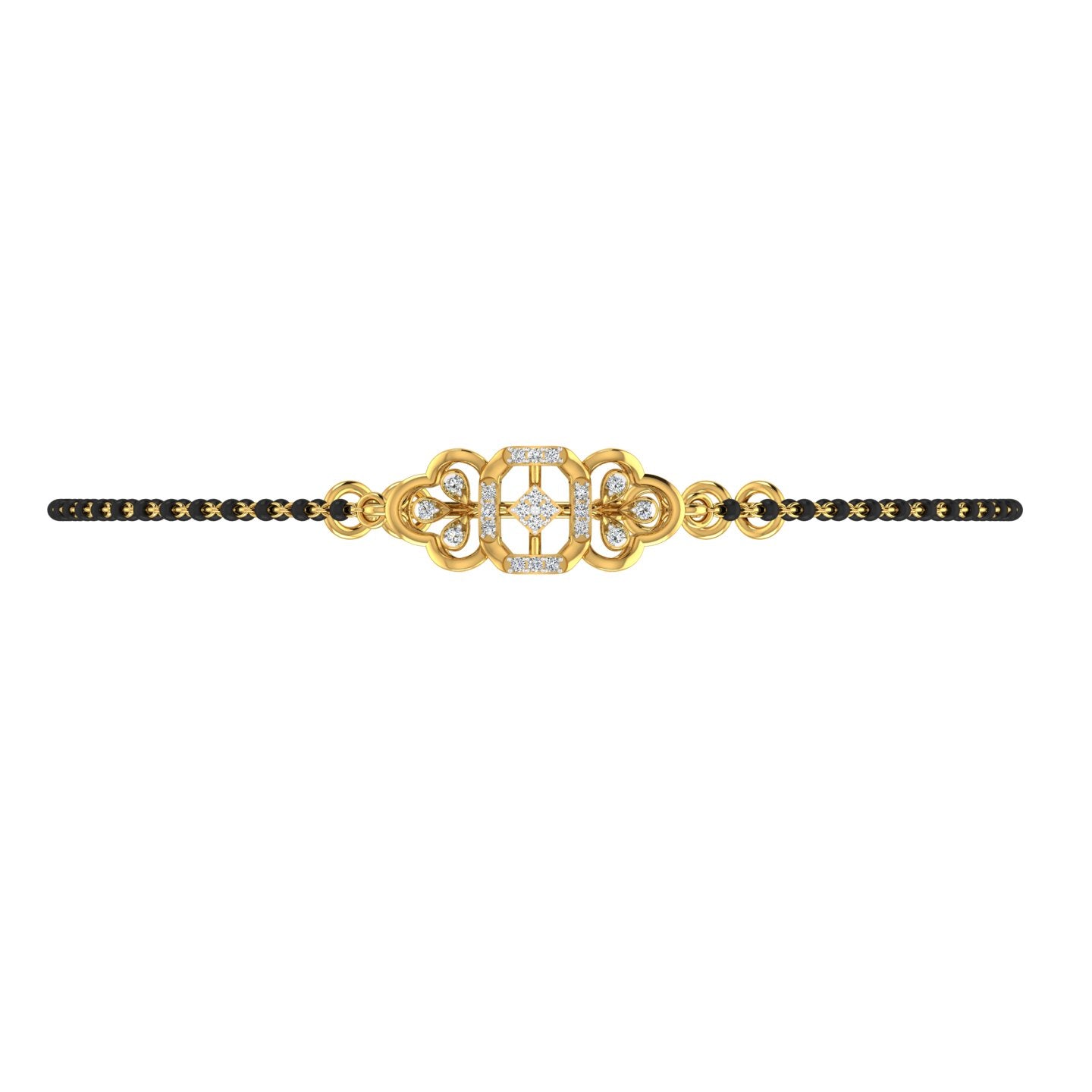 Gold Designer Beads Bracelet