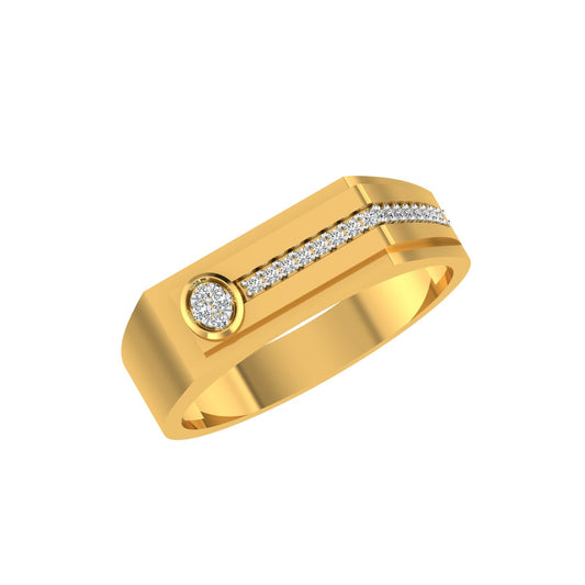 Lightweight Diamond Gents Ring