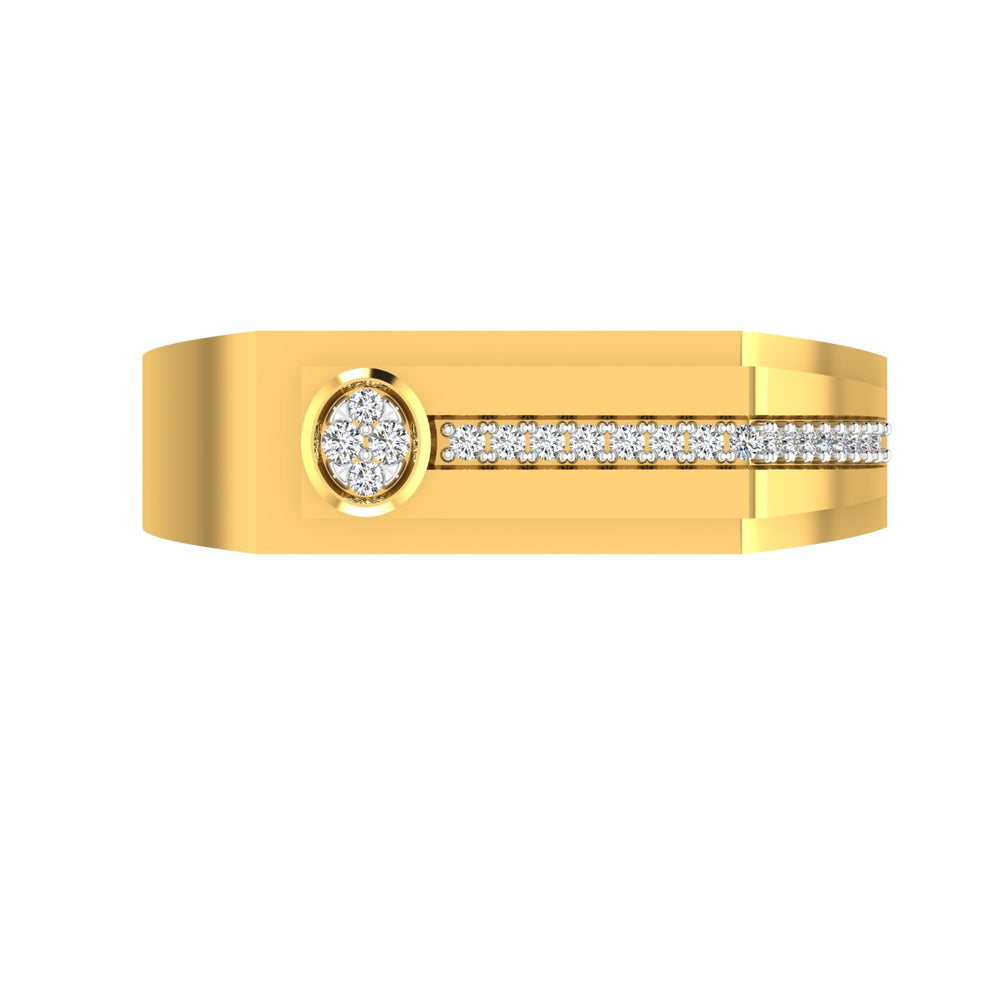 Lightweight Diamond Gents Ring