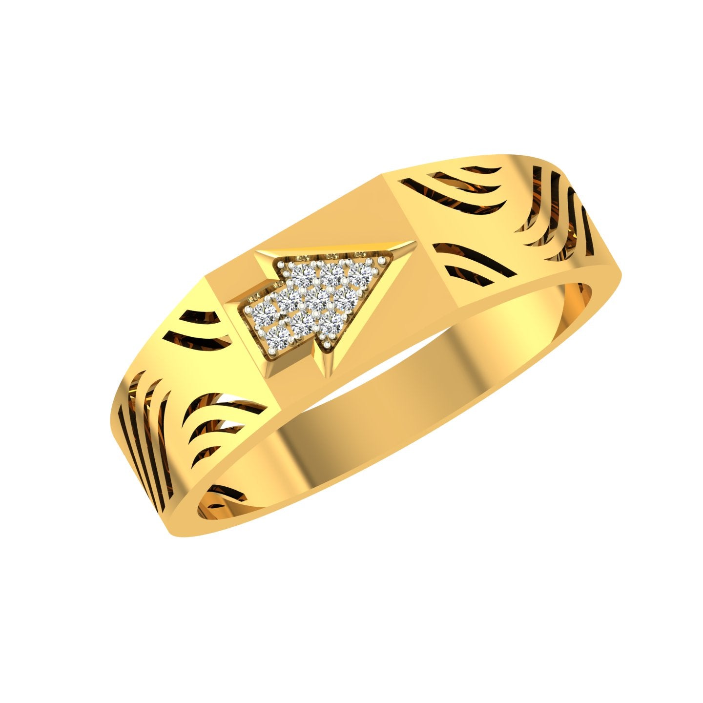 Arrow Crest Diamond Ring