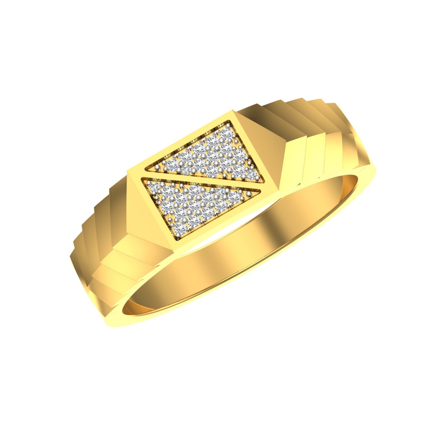 Twin Triangle Diamond Ring