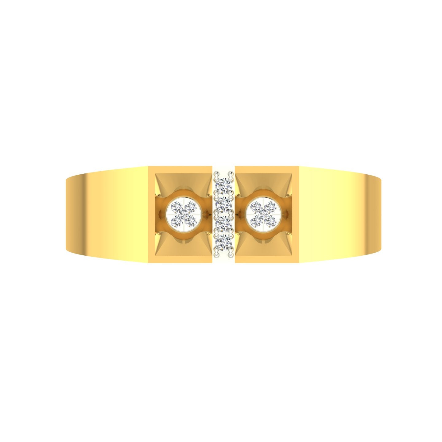Twin Crown Diamond Ring