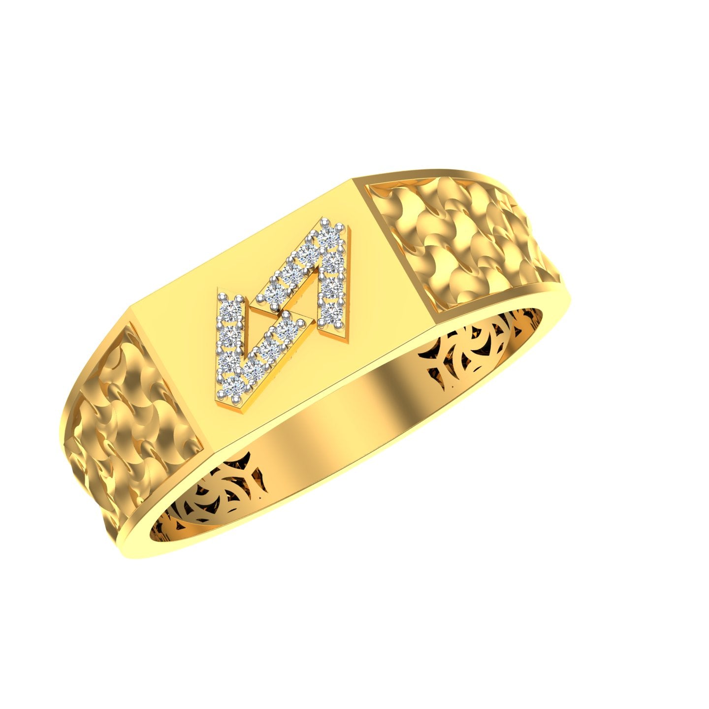 Victory Monogram Diamond Ring