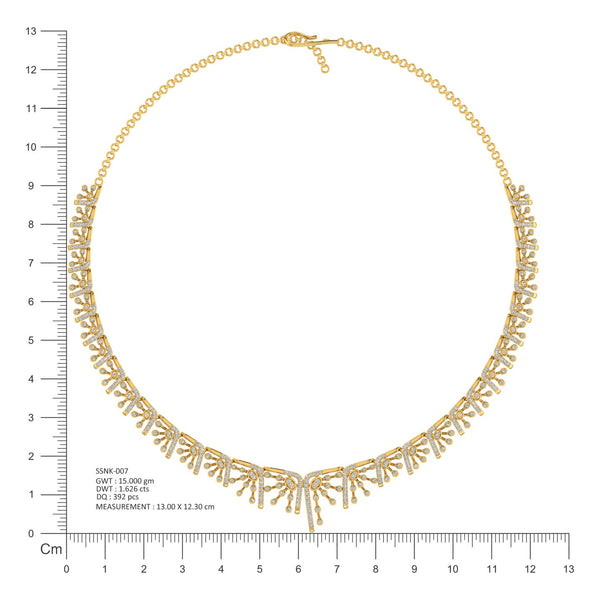 Diamond Fan Drop Necklace hover image