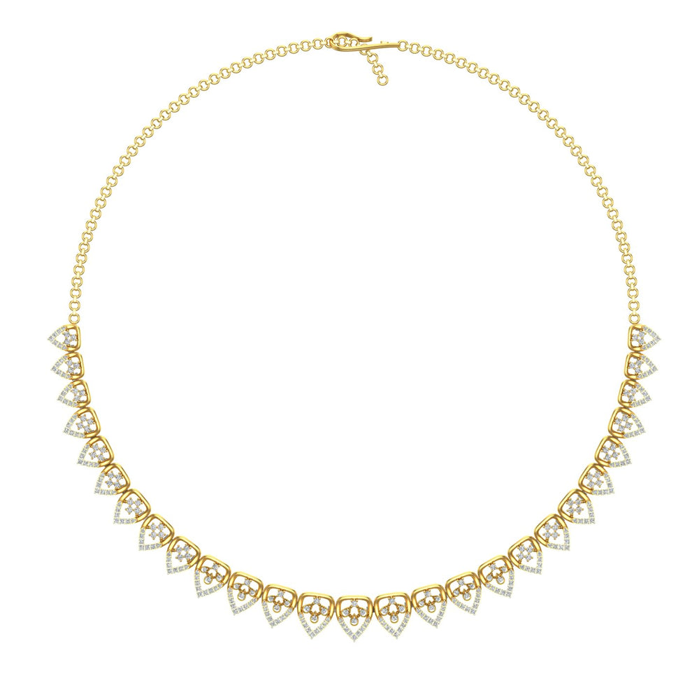 Golden Love Motif Necklace