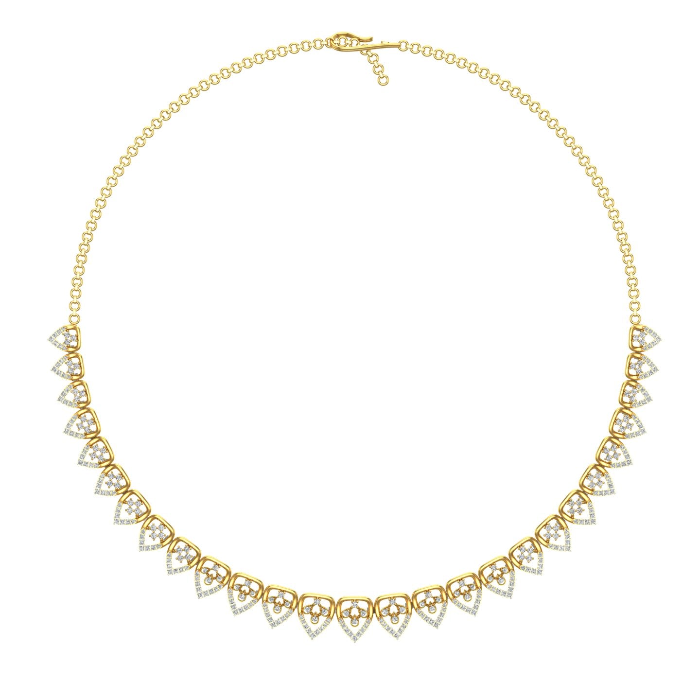 Golden Love Motif Necklace