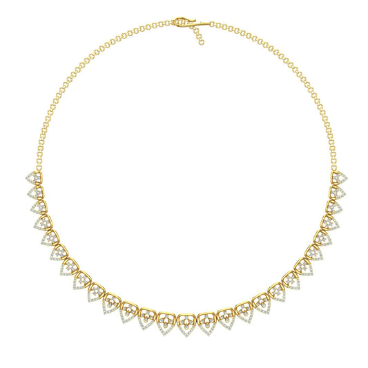 Golden Love Motif Necklace