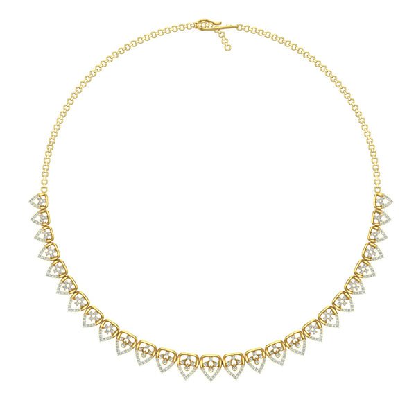 Golden Love Motif Necklace