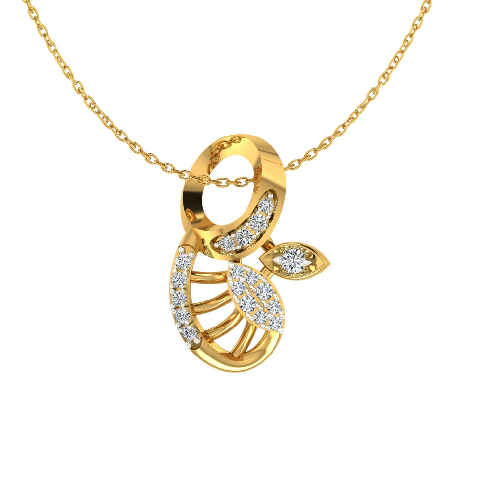 Golden Leaf Symphony Pendant