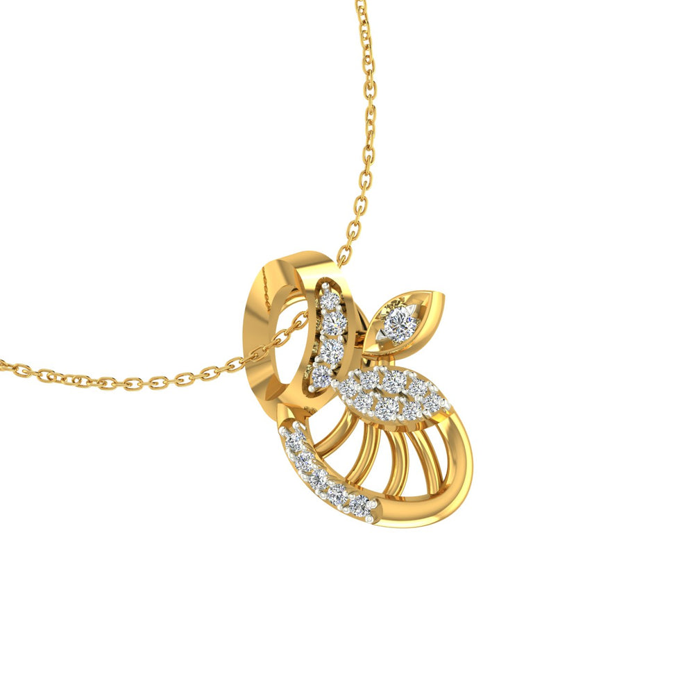 Golden Leaf Symphony Pendant