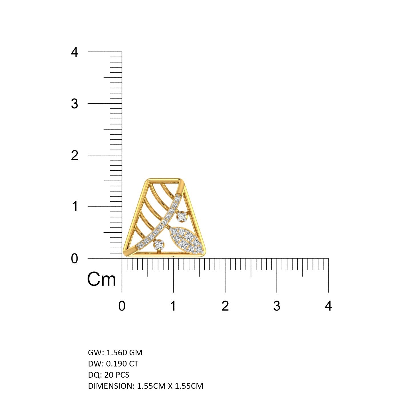 Diamond Leaf Pavilion Pendant