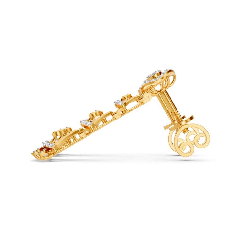 Radiant Cascade Diamond Net Earrings