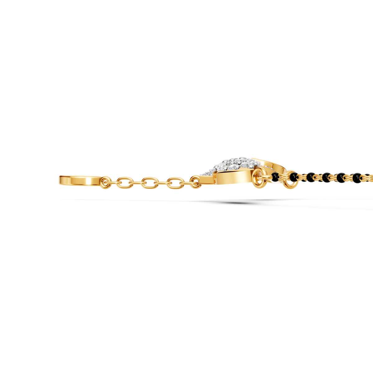 Twin Leaf Cascade Diamond Mangalsutra