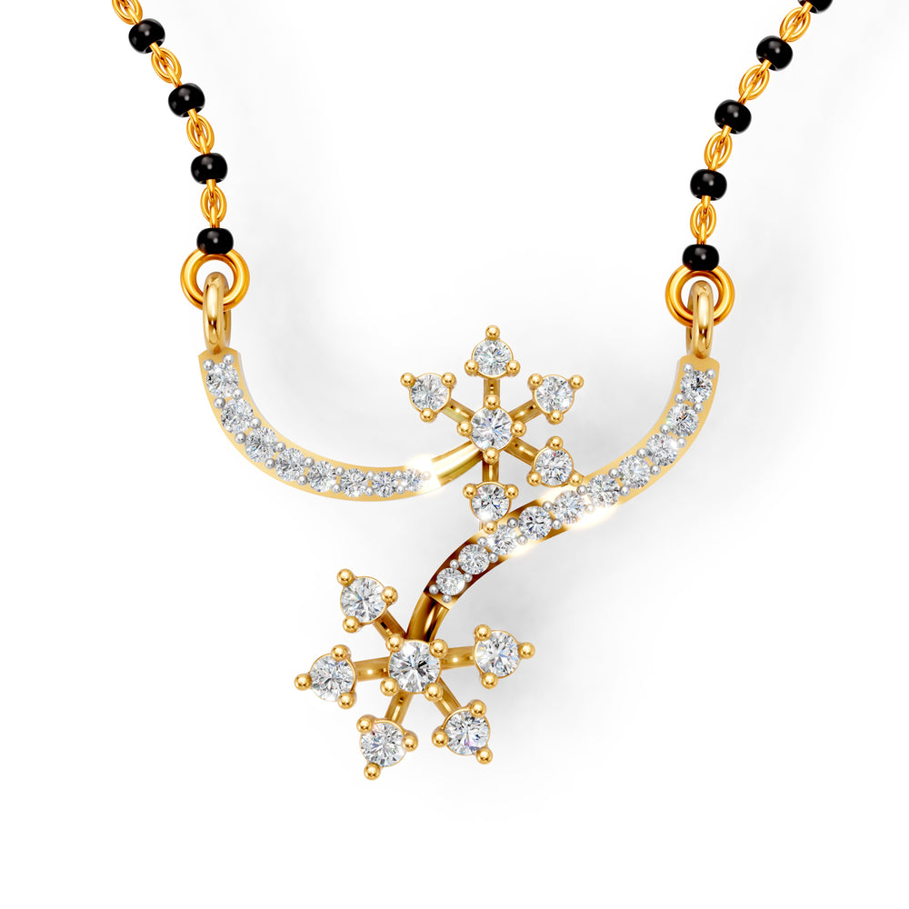 Blossom Cascade Diamond Mangalsutra
