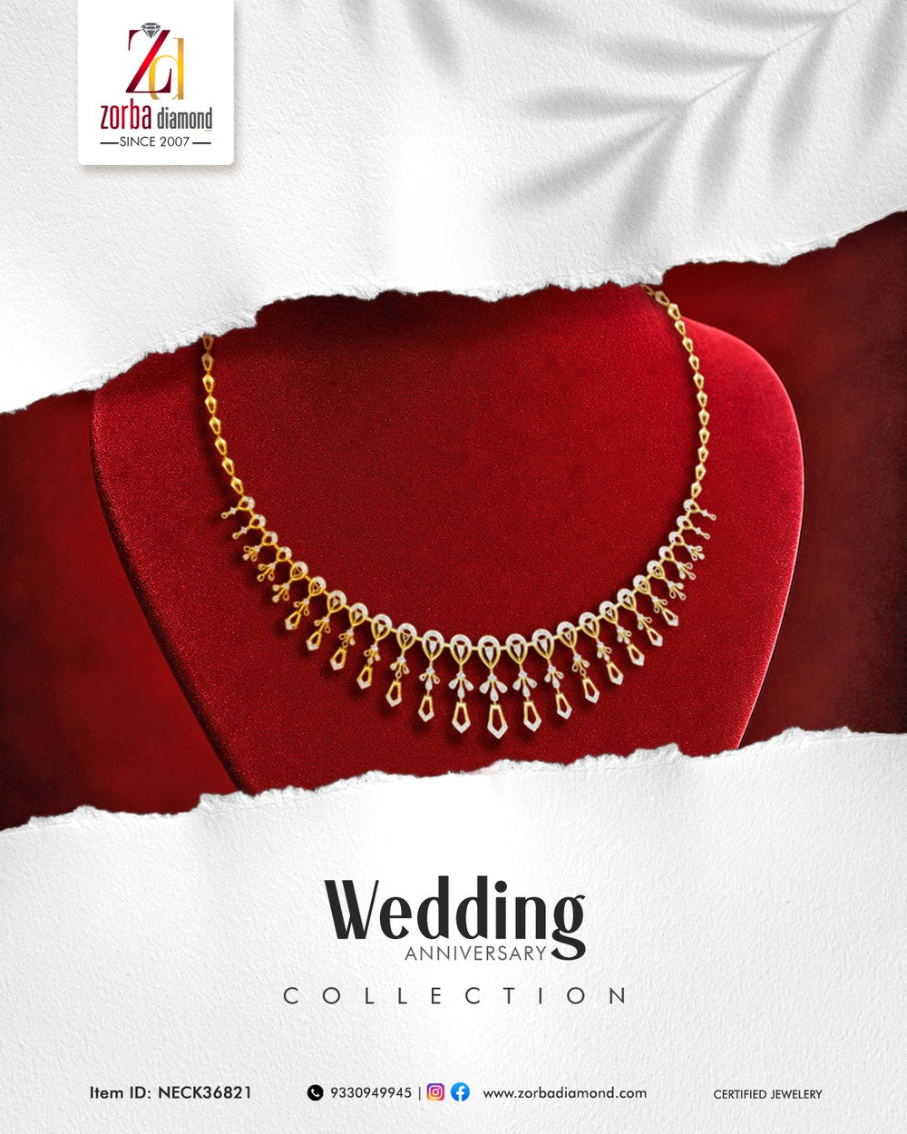 Regal Dewdrop Diamond Necklace