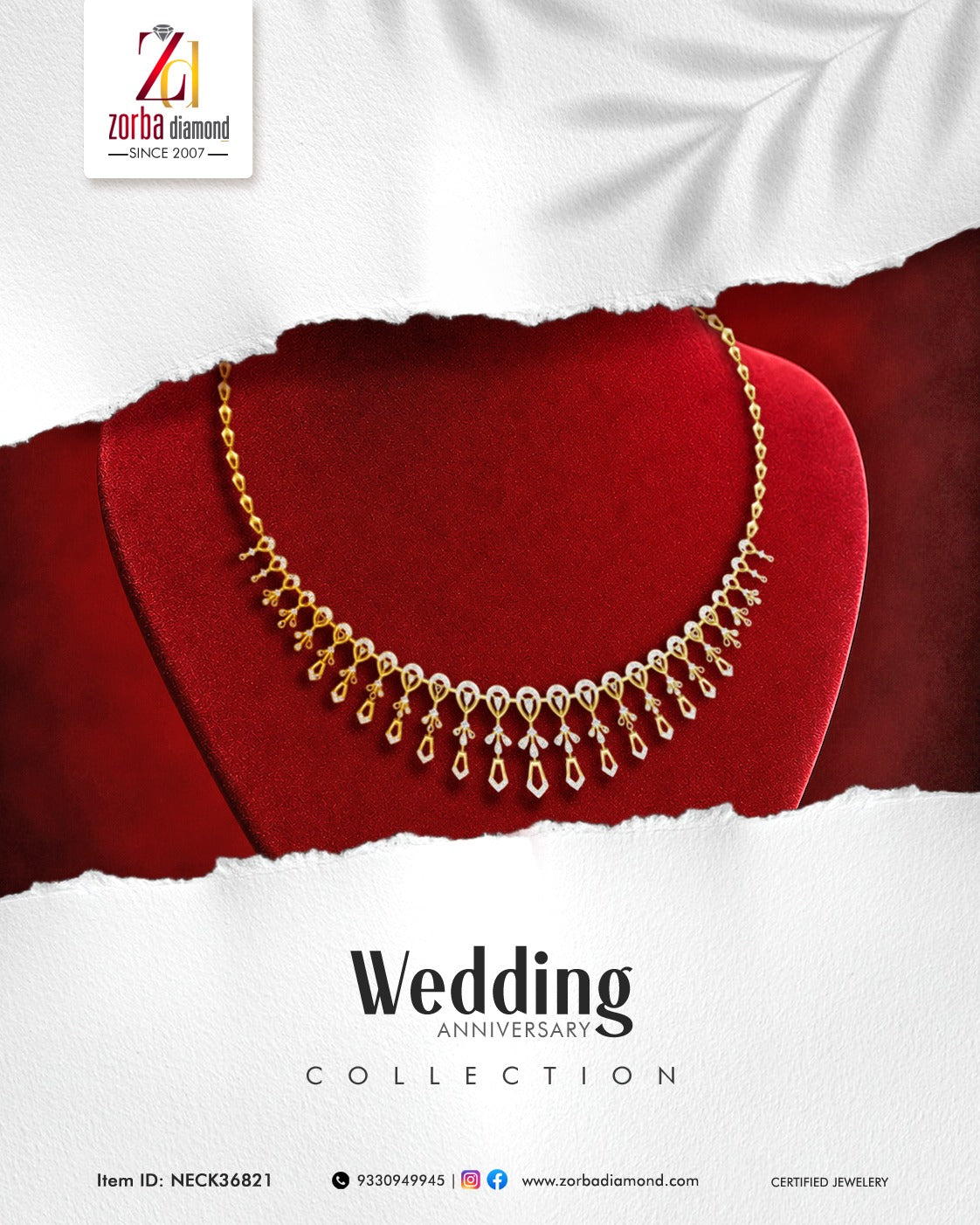 Regal Dewdrop Diamond Necklace