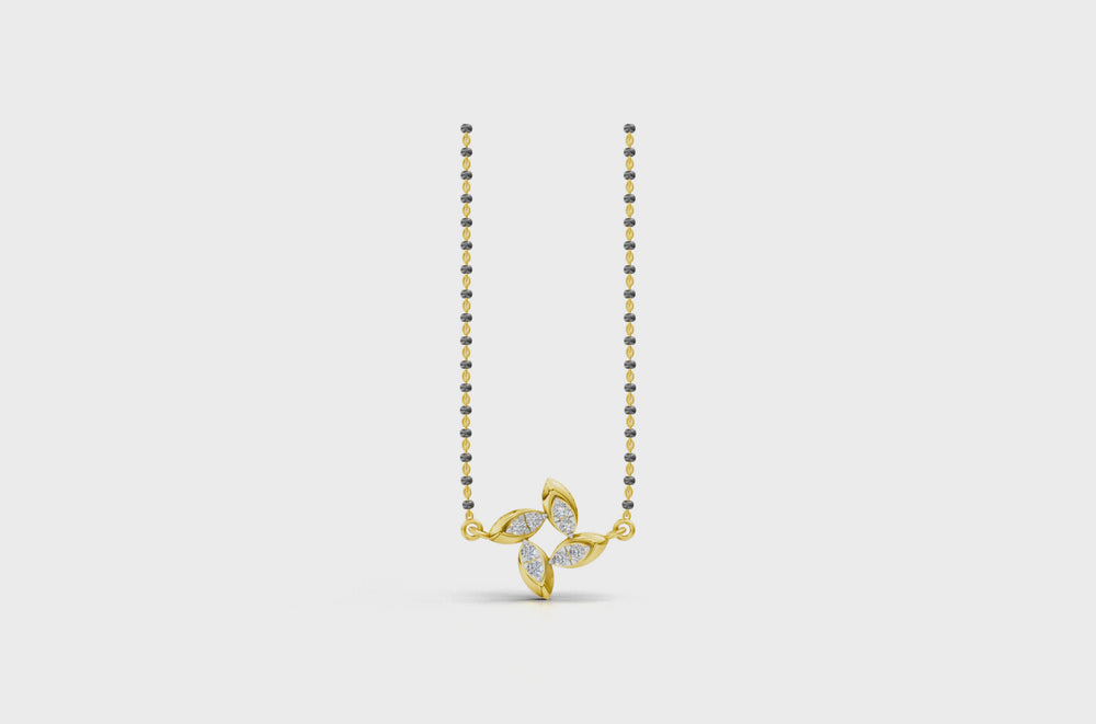 Trinity Bloom Diamond Mangalsutra
