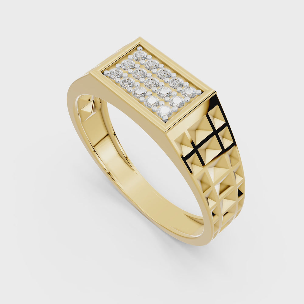 Royal Grid Diamond Ring