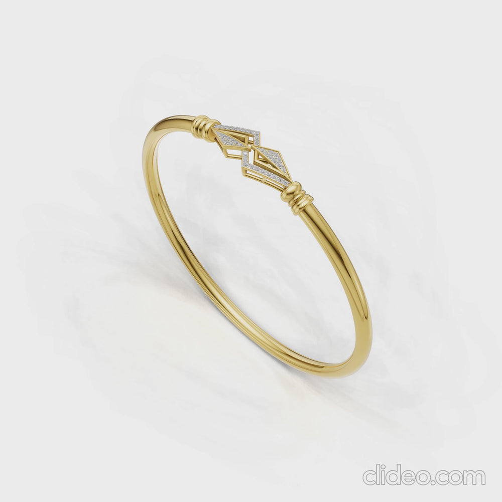 Geo Spark Diamond Bangle