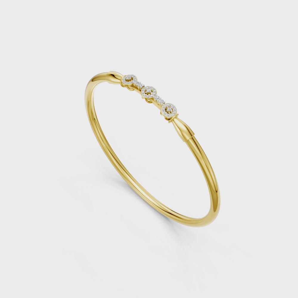 Trinity Halo Diamond Bangle