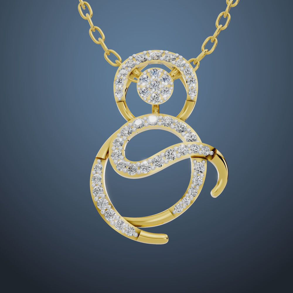 Floral Orbit Diamond Pendant