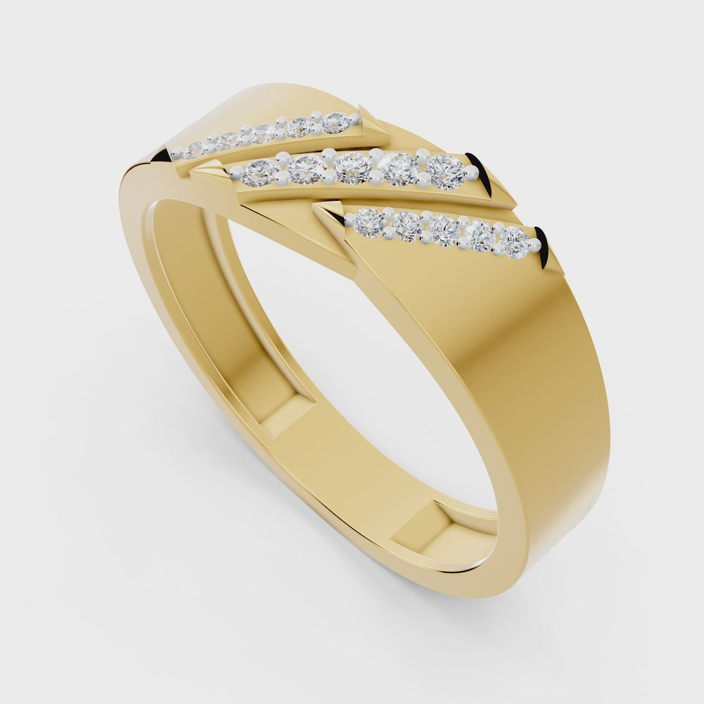 Tri-Arrow Diamond Ring