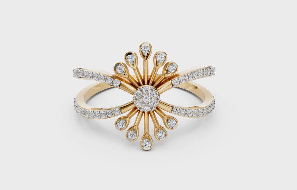 Radiant Sunburst Diamond Ring