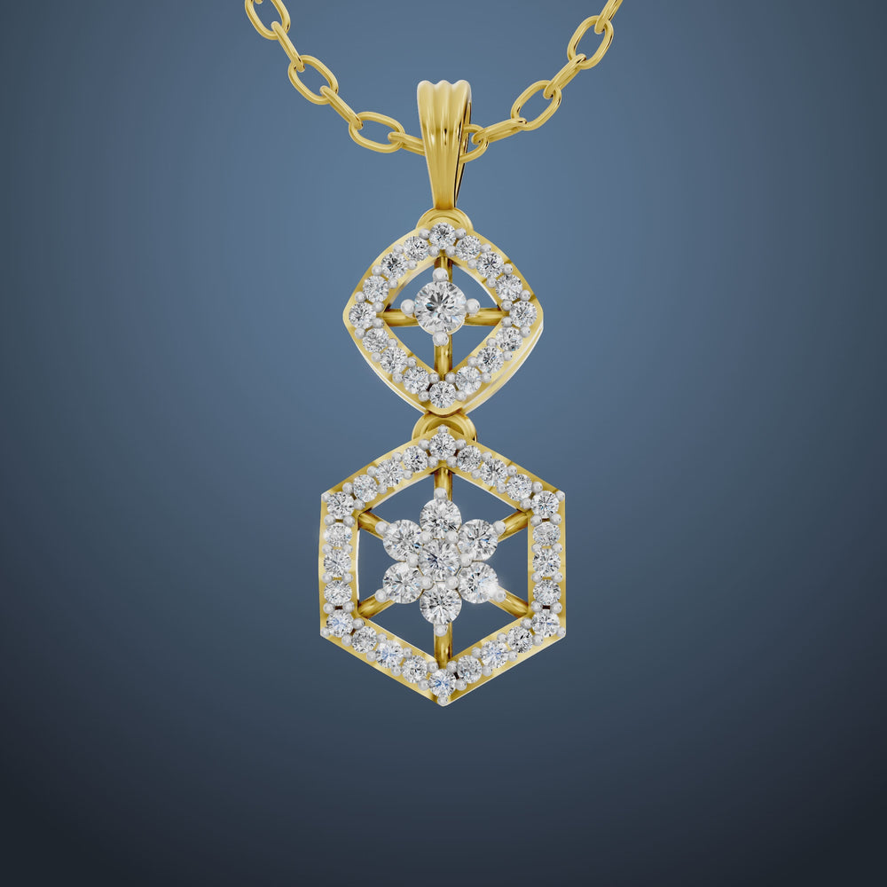 Celestial Bloom Diamond Pendant