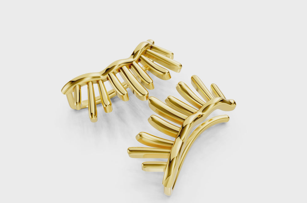 Aurora Fern Gold Earrings