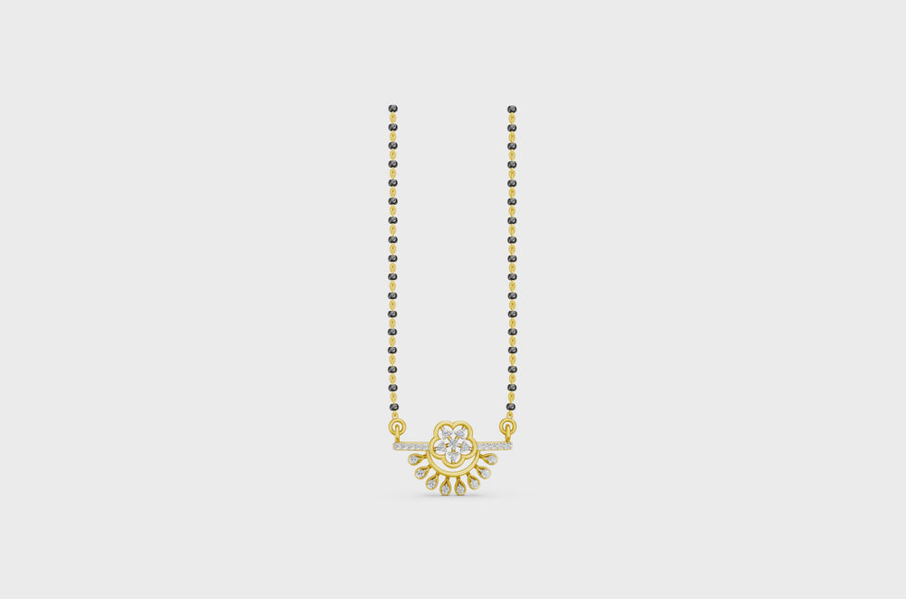 Sunbeam Blossom Diamond Mangalsutra
