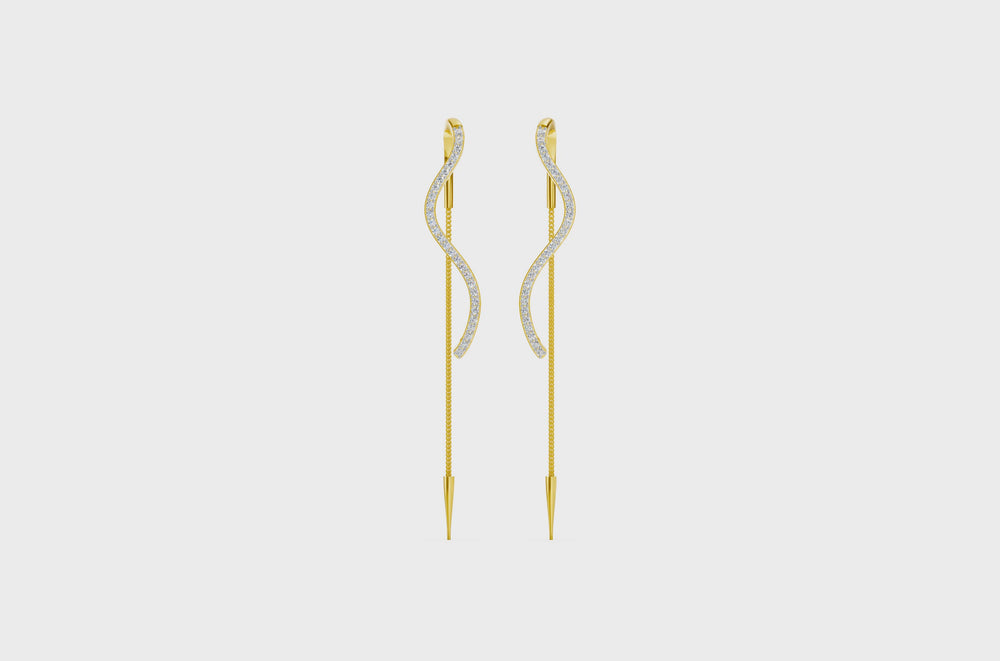 Serpentine Spark Diamond Sui Dhaga Earrings
