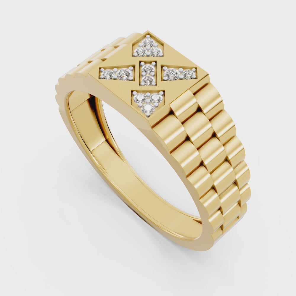 Royal Mosaic Diamond Gents Ring