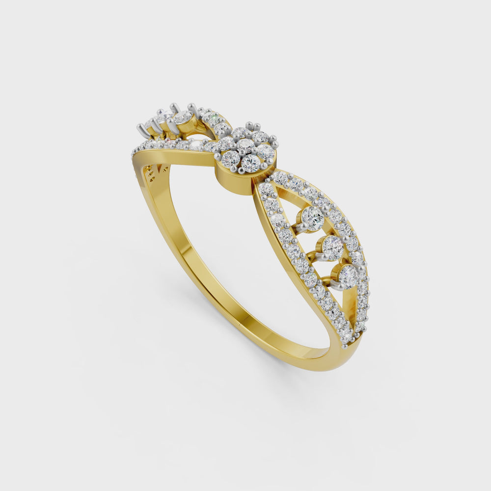 Floral Cascade Diamond Ring