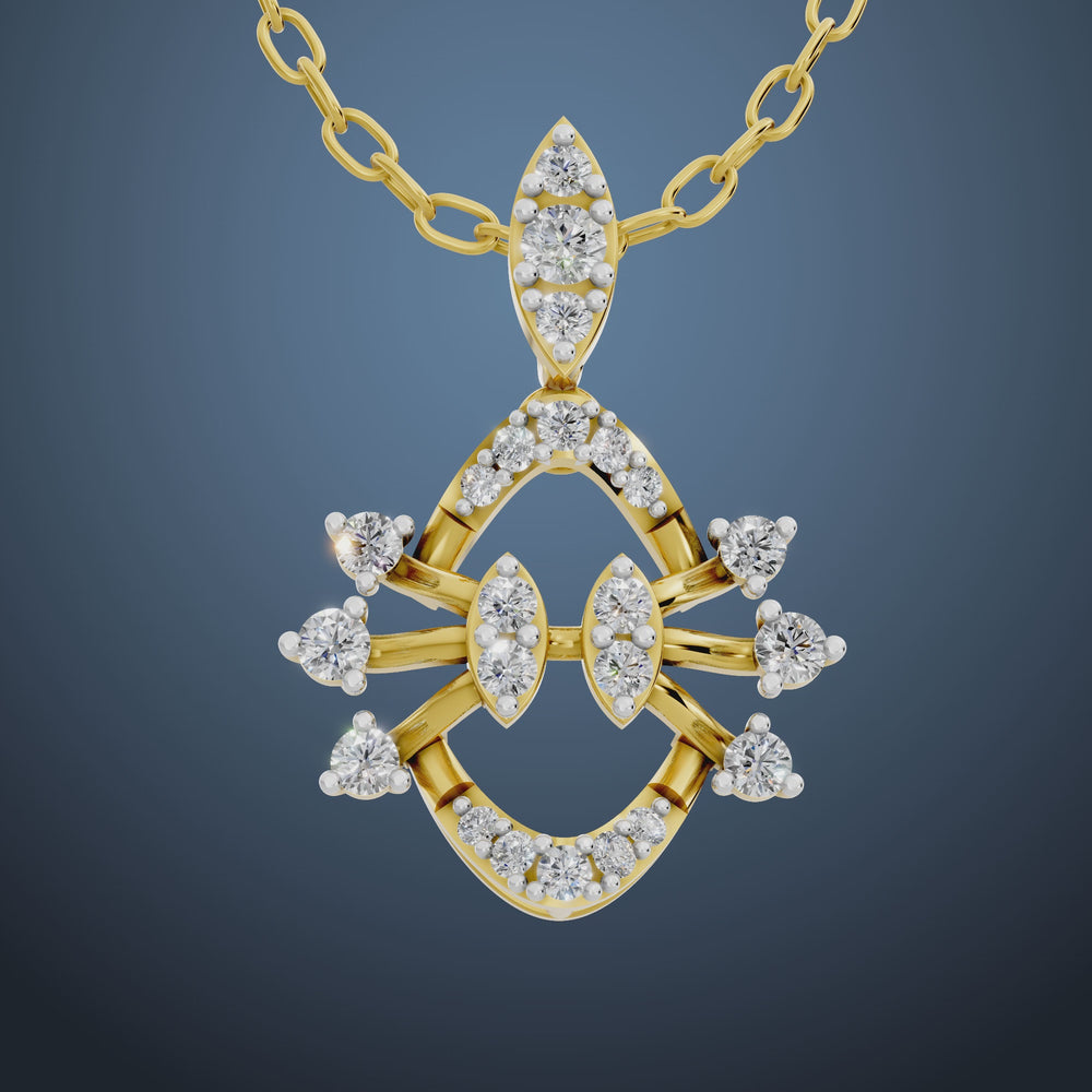 Royal Lotus Spark Diamond Pendant