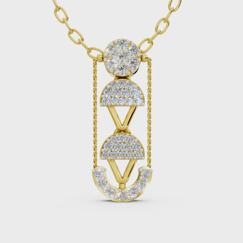 Luminous Cascade Diamond Pendant