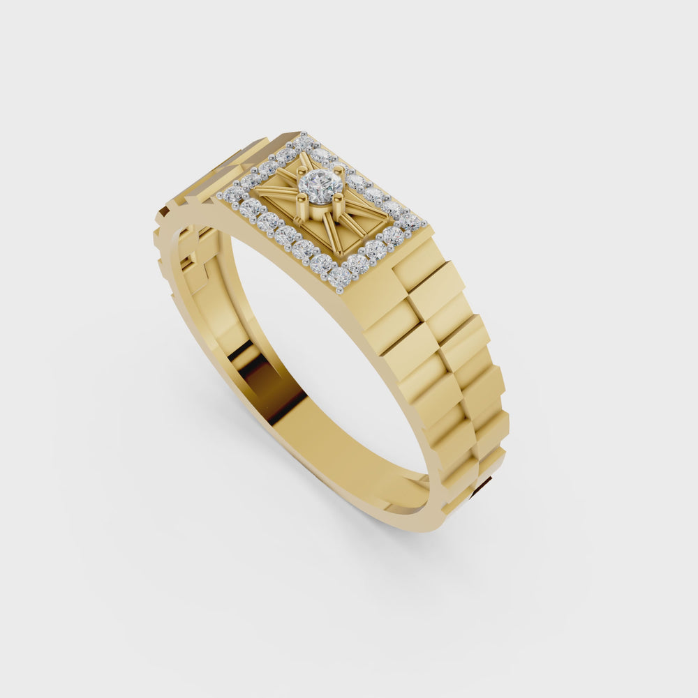 Royal Fortress Diamond Gents Ring