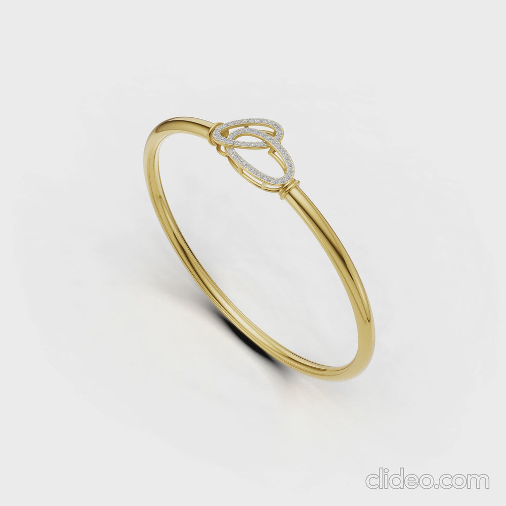 Infinity Halo Diamond Bangle