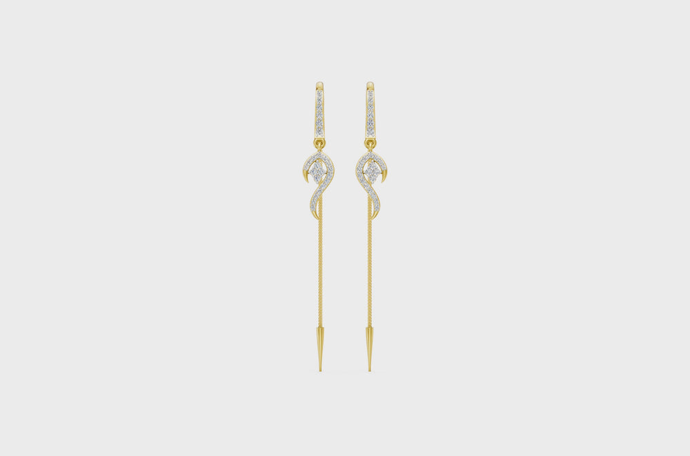 Celestial Bloom Diamond Sui Dhaga Earrings