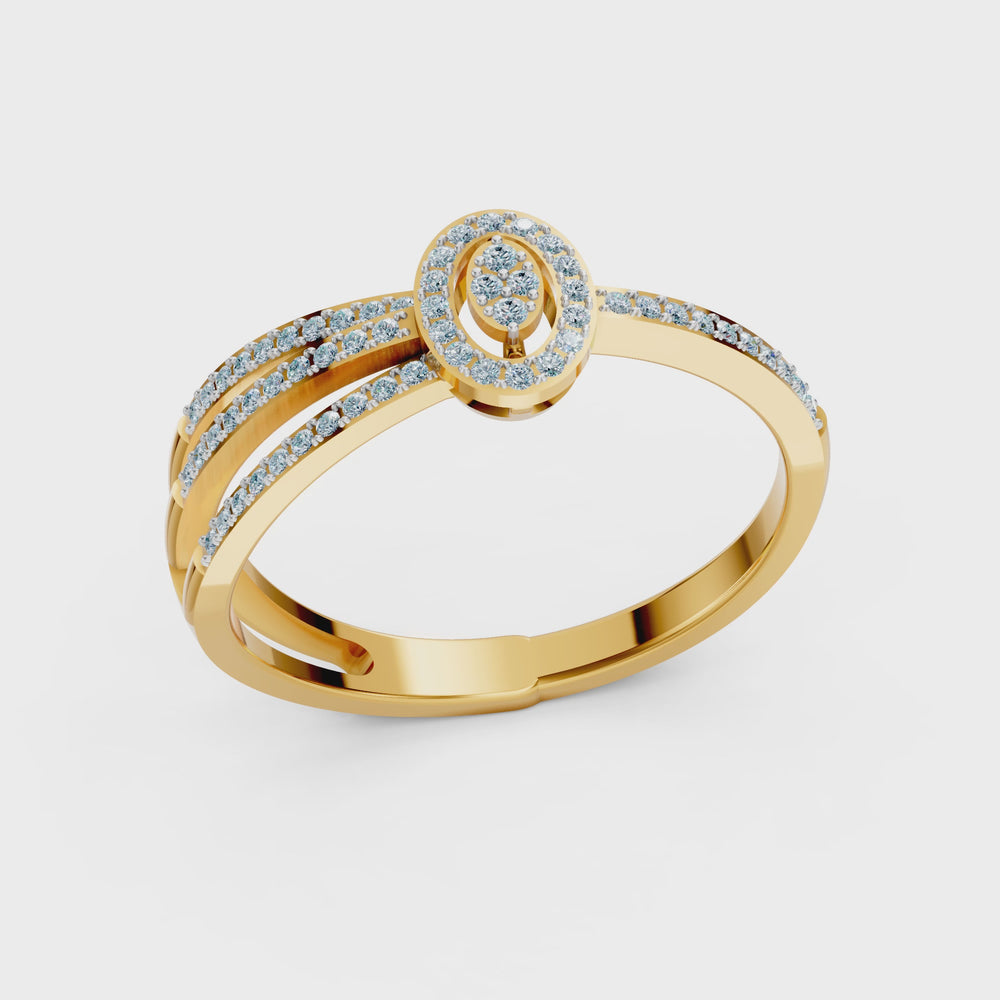Oval Trinity Diamond Ring