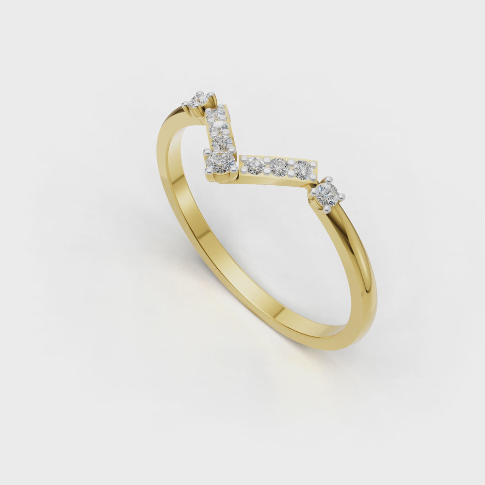 Infinity Angle Diamond Ring