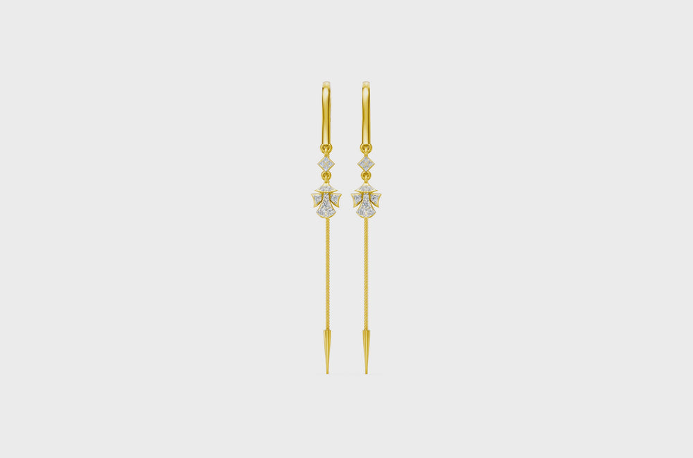 Royal Fleur Diamond Sui Dhaga Earrings
