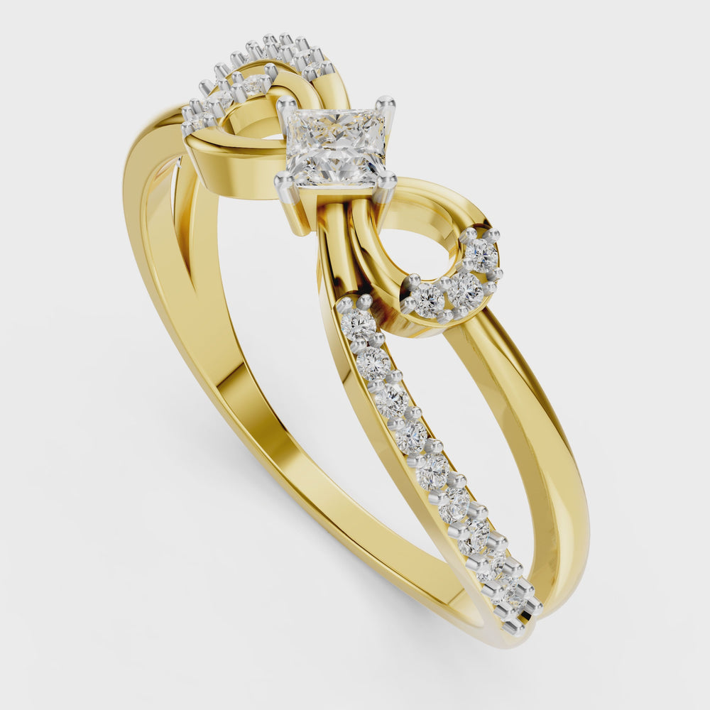 Eternal Bow Princess Diamond Ring