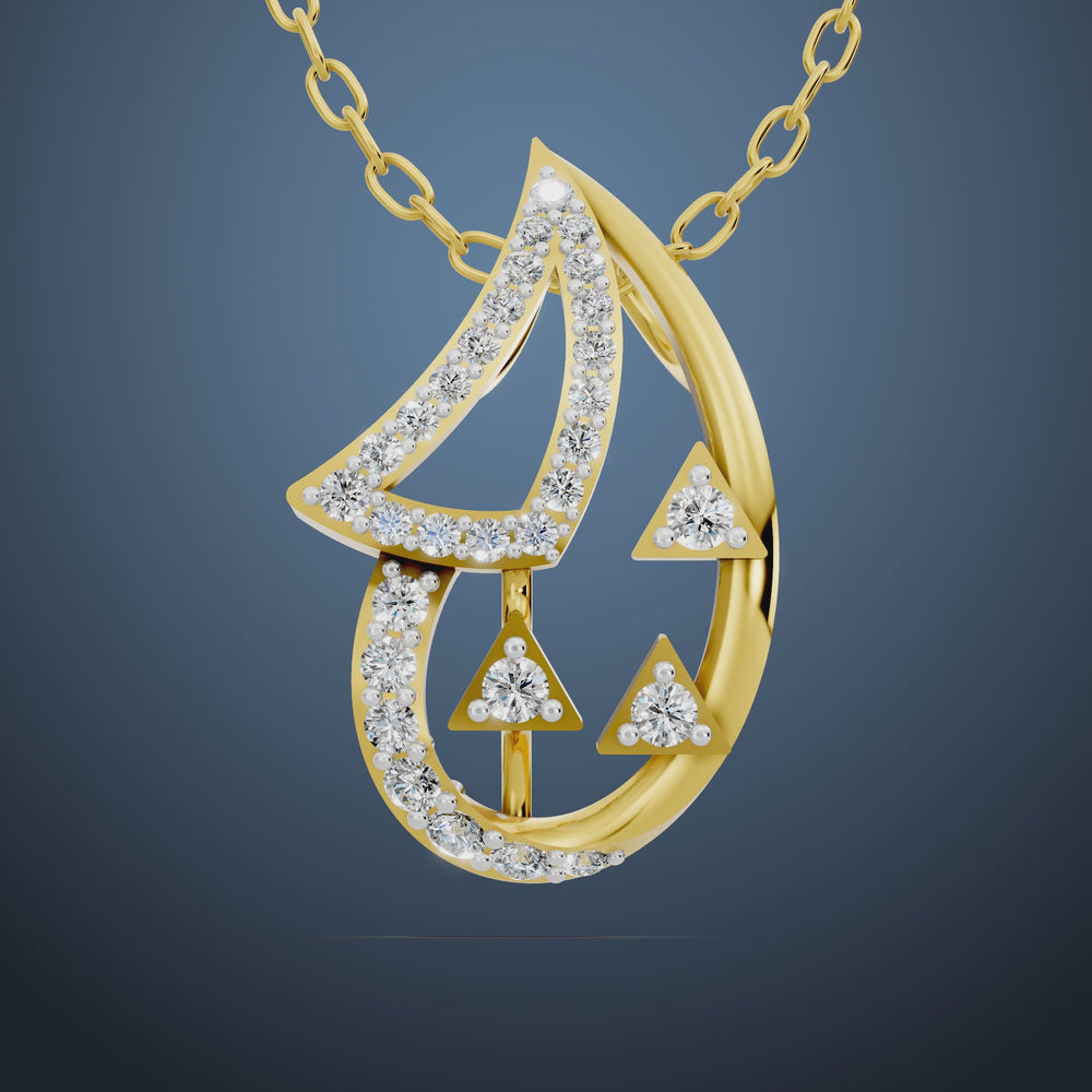 Eclipse Arc Diamond Pendant