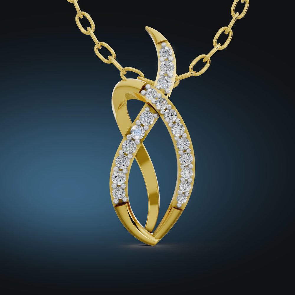 Serene Twist Diamond Pendant